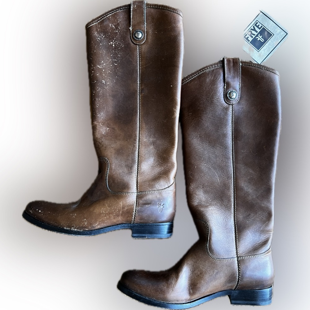 Frye Button Distressed Brown Boot - Picture 5 of 5